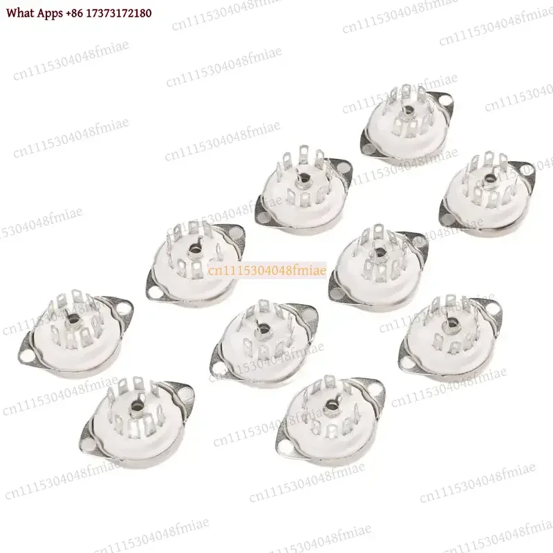 ko3 10PCS B9A 9Pin Vacuum Tube Socket Panel Chassis Mount for ECC81 ECC82 ECC83 EL84 6922