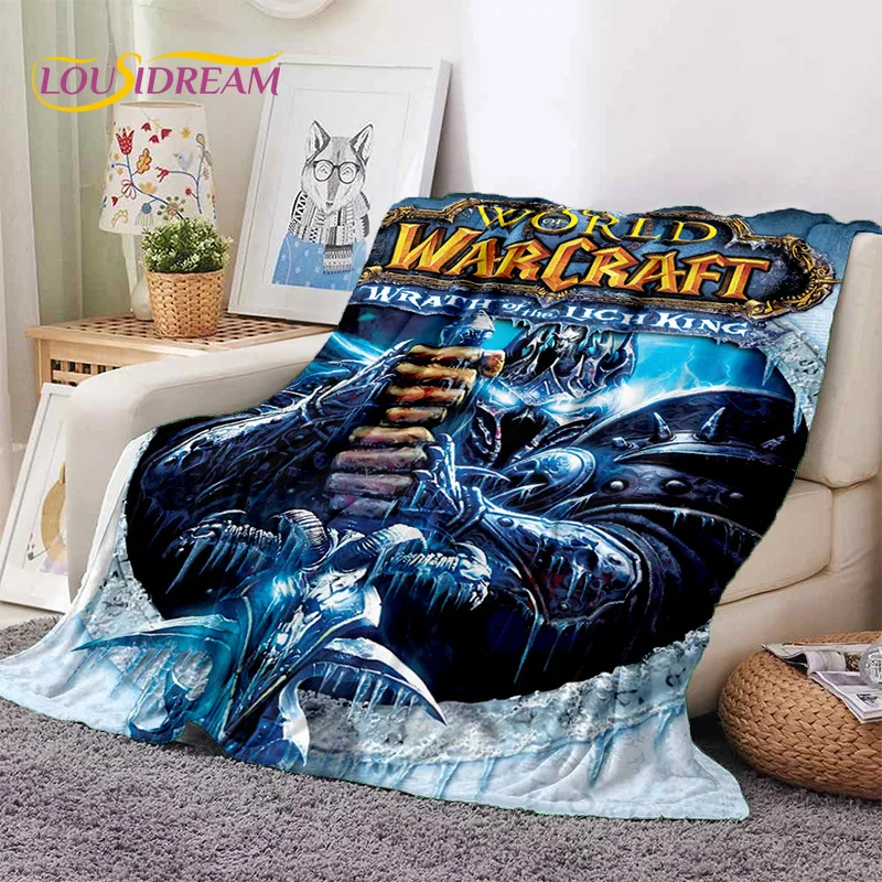 WOW, World of Warcraft  Demon Hunter, Lich King Game 3D Soft Blankets,Throw Blanket for Picnic Beds Sofa Home Bedroom Kids Gifts