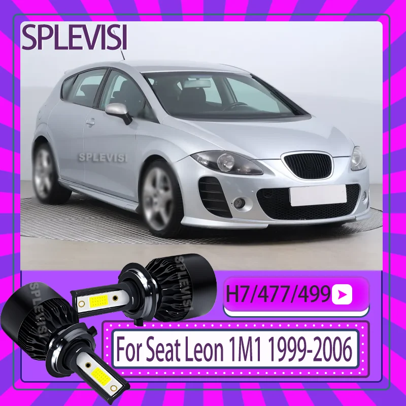 

High Lumen Power Enhanced Visibility LED Headlight Low Beam Lights For Seat Leon 1M1 1999 2000 2001 2002 2003 2004 2005 2006