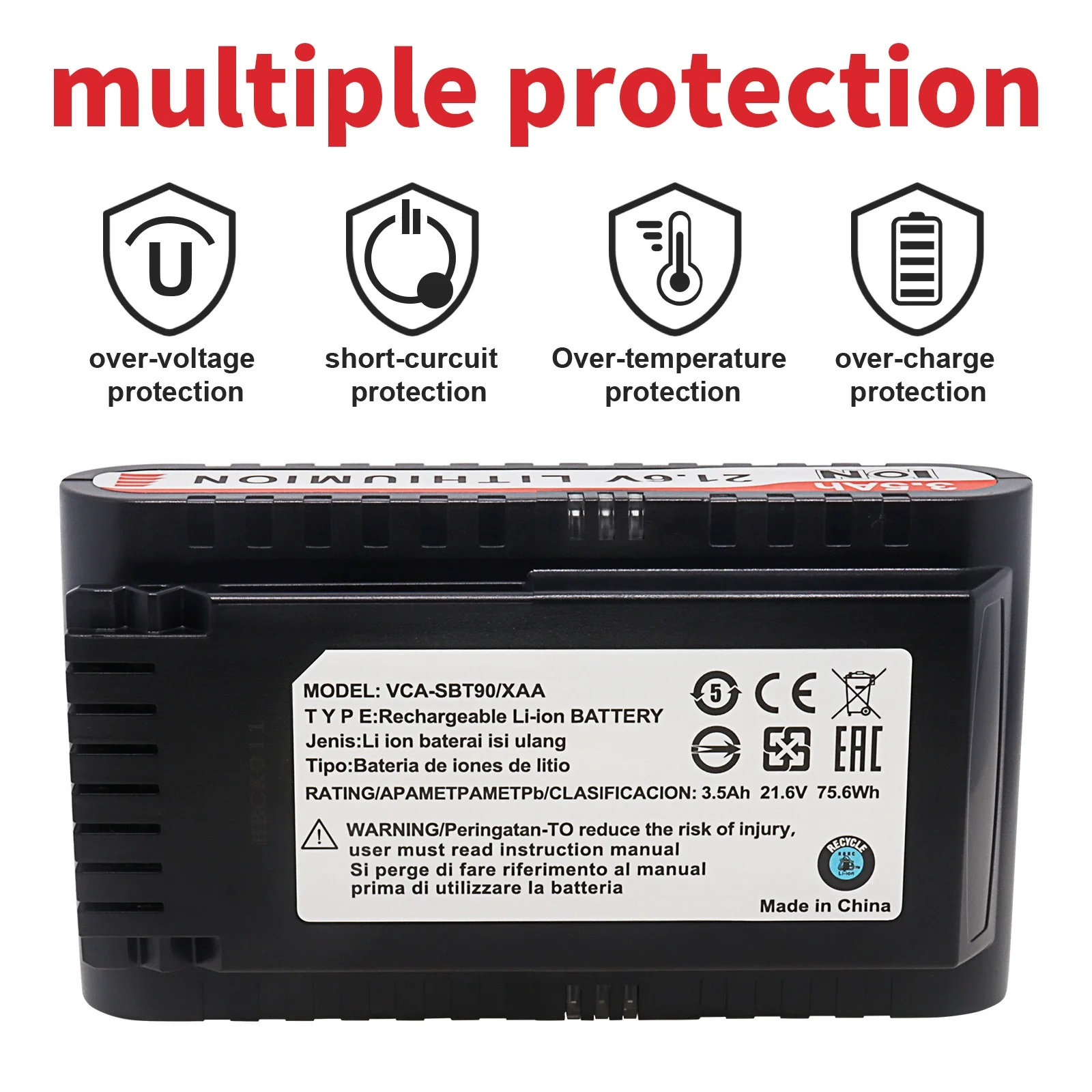 Vacuum Cleaner Battery VCA-SBT90E VCA-SBT90EB VCA-SBT90 VCA-SBTA60 For Samsung Jet 70 Pet Jet 90 Stick and Jet 75 60