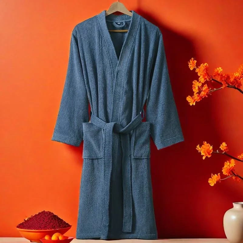 Women Spring Summer Kimono Couple Long Sleeve Bath Robe Quick Dry Absorbent Bath Towel Unisex Fashion Thin Bathrobe