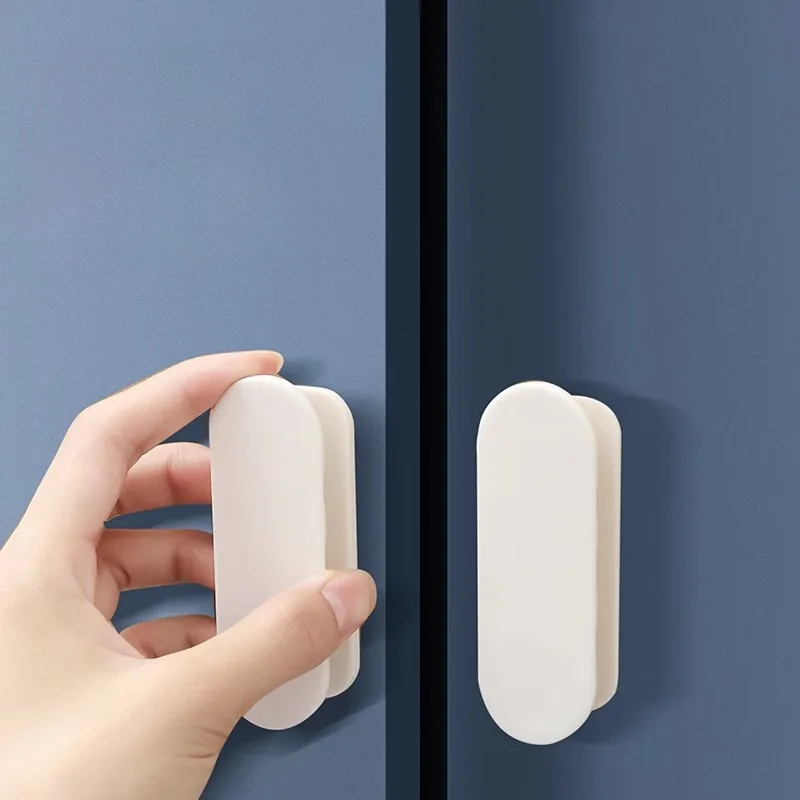 2PCS No Drill Adhesive Handles, Multipurpose Helper Pulls for Glass Cabinet Doors, Windows & Sliding Doors, Easy Installation
