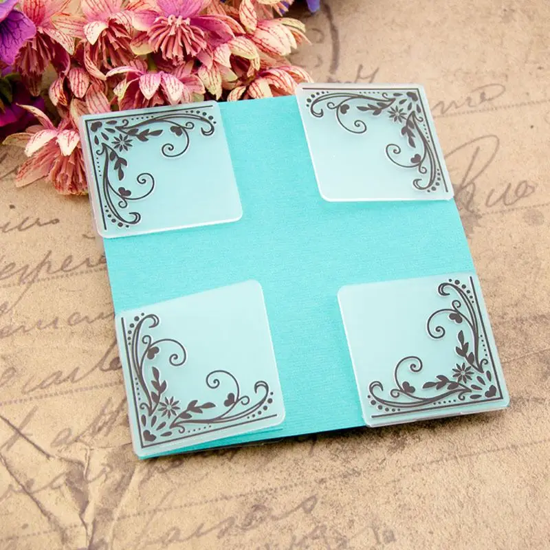 Lacework Plastic Embossing Folder DIY Craft Template Mold Scrapbook Paper Card Photo Album Making Fondant Cake Decor