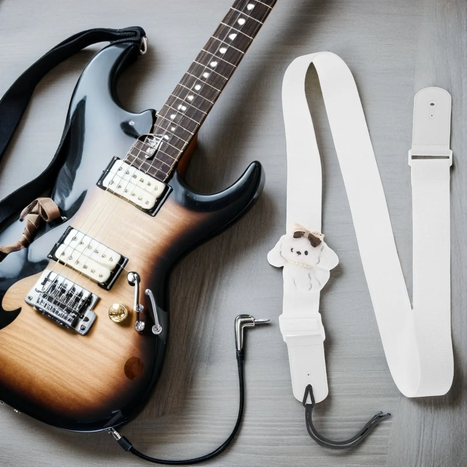 3D Dog Guitar Strap Adjustable Shoulder Replacement Belt Soft Animal Guitar Accessory for Acoustic Electric Bass Ukulele - view 5
