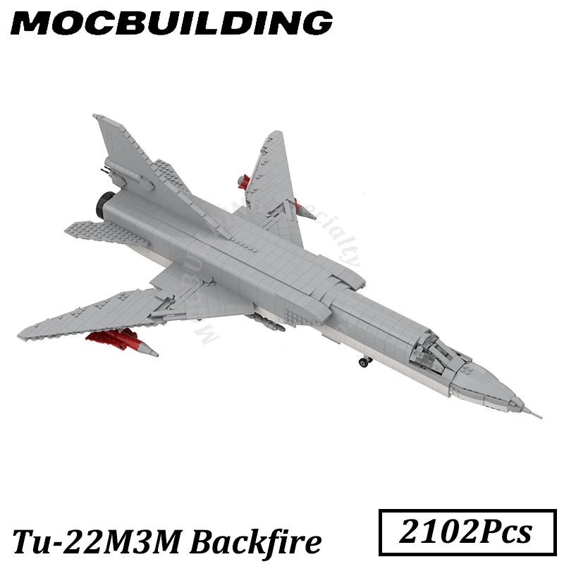 Tu-22M3M Backfire Fighter Model MOC Building Blocks Bricks DIY Construction Toys Display Birthday Gifts Christmas Present