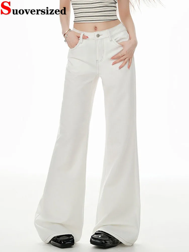 

Летние тонкие мешковатые широкие джинсы женские повседневные с высокой талией винтажные прямые джинсовые брюки корейская мода свободная уличная одежда Vaqueros