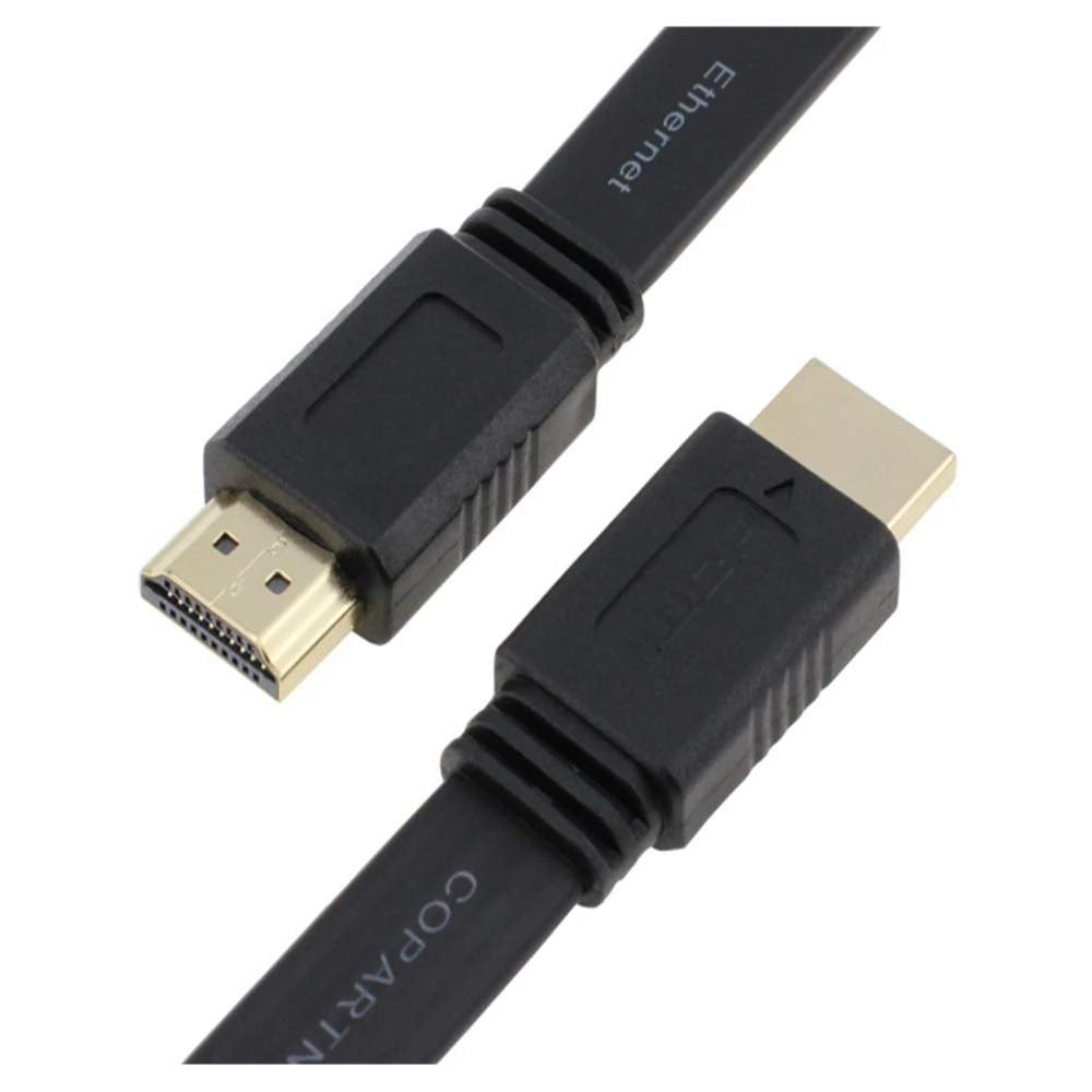 Pure copper HDMI flat cable HDMI1.4 video cable high-definition cable desktop computer set-top box data cable 0.3m-5m