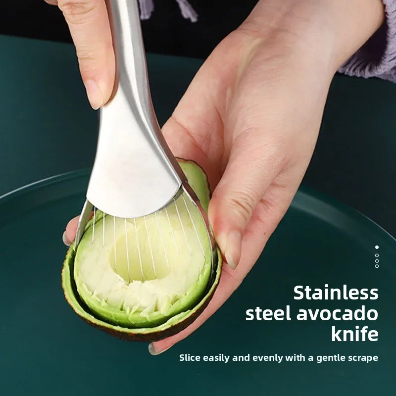 

Avocado Knife Gadget Stainless Steel Cutter Kitchen Gadgets Fruit Cutting Artifact All for Kitchen and Home Dragon Fruit Slices