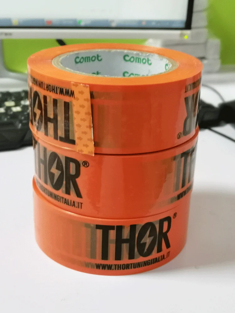 Logo Print Adhesive Tape Orange Package Tapes