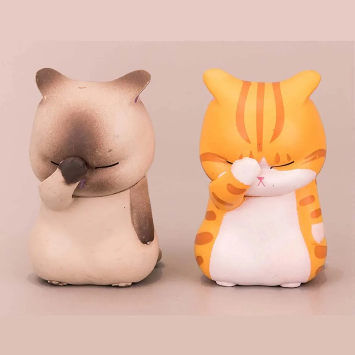 1pcs Cover Your Face Cat Figure Cartoon Anime Peripheral Kitten Doll Toy Cake Ornaments