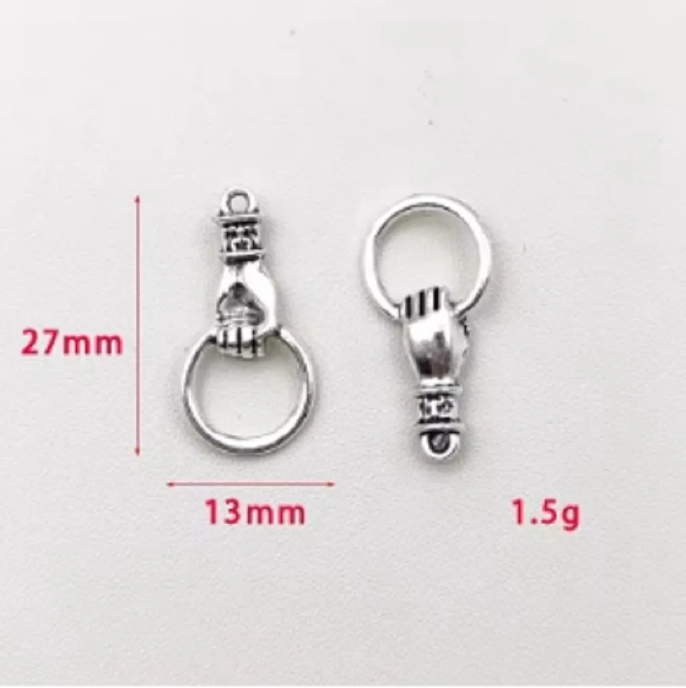 10 قطعة/الوحدة سبائك قبضة الأطواق اليد سحر موصل سوار أقراط قلادة DIY بها بنفسك صنع المجوهرات قلادة يدوية مجوهرات اكسسوارات