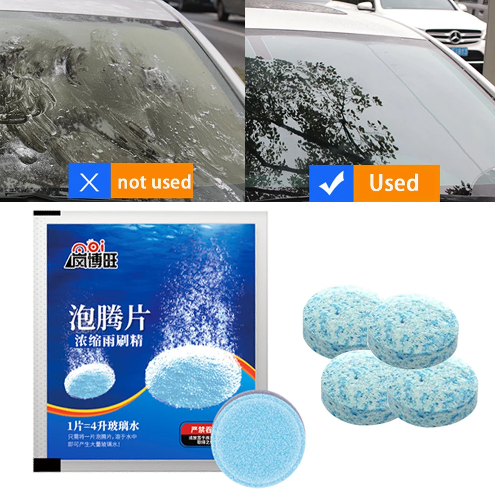 Auto Wiper Glass Solid Cleaning Car Windscreen Wiper Solid Cleaner Effervescent Tablets Cleaning Windshield Window Glass Cleaner