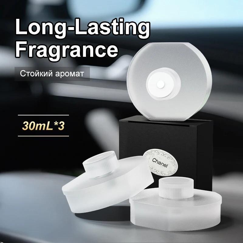 3Pcs 30ML Essential Oil Refill for Car Aromatherapy Diffuser Fresh Air Long Lasting Fragrance Multiple Scents Available