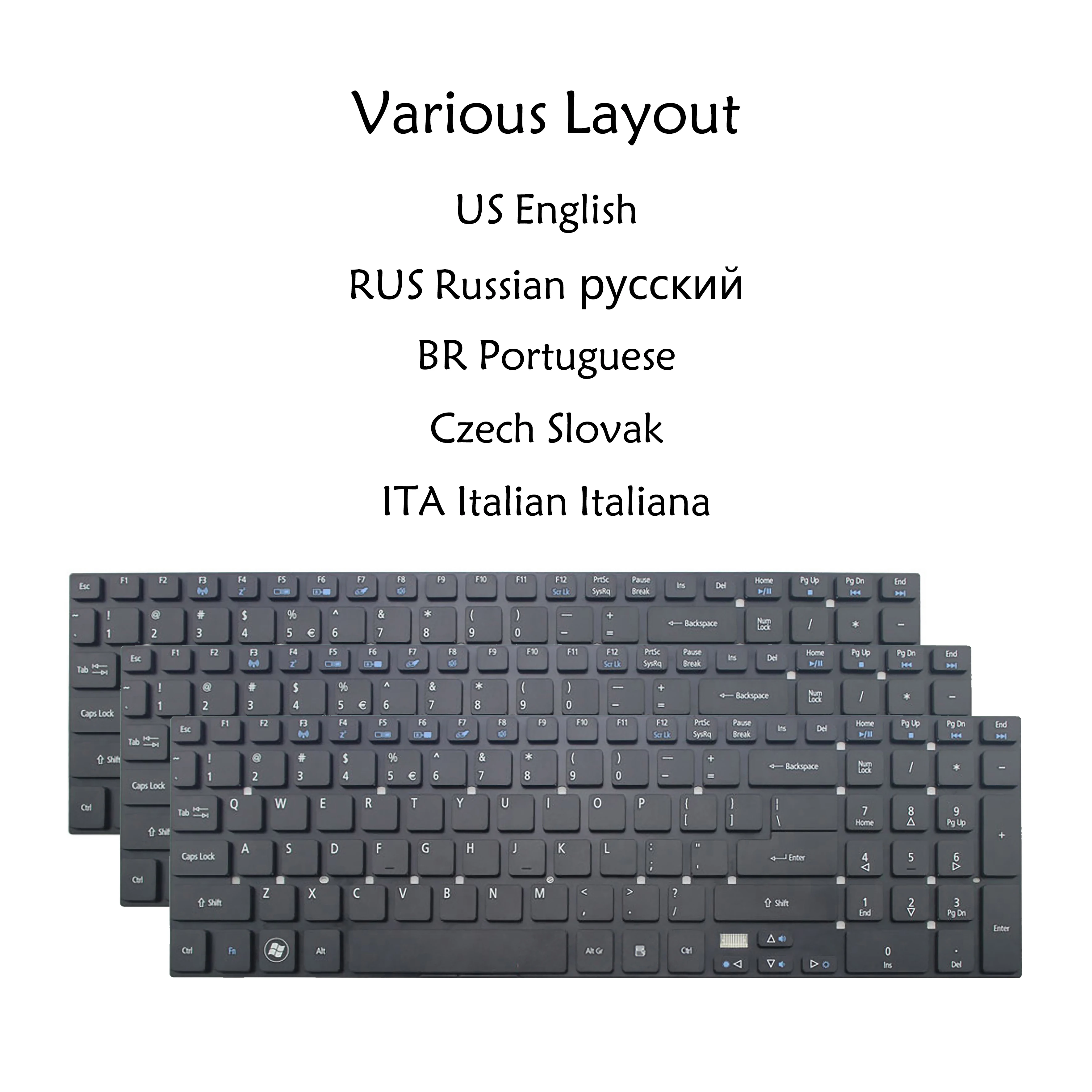 Klawiatura laptopa dla Acer aspirują E1-532 E1-532G E1-532P E1-570 E1-570G E1-572 E1-572G E1-572PG nas rosyjski BR portugalski