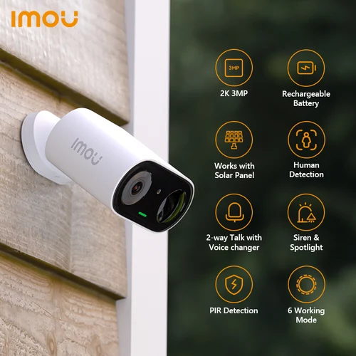IMOU Cell Go Cámara con batería recargable Wi-Fi Vlog presenta cámaras de vigilancia en exterior PIR detección humana cámara IP65