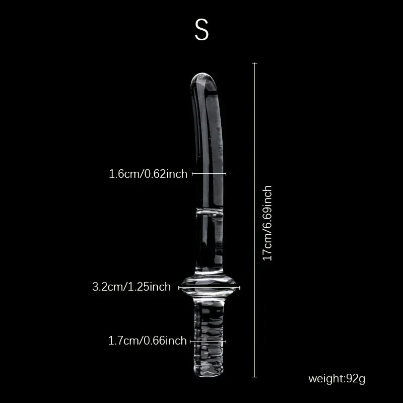 Crystal Glass Dildo Anal G-spot Buttock Plug Anal Stick Fun Set for Men and Women To Experience Anal Sex Fun Toys