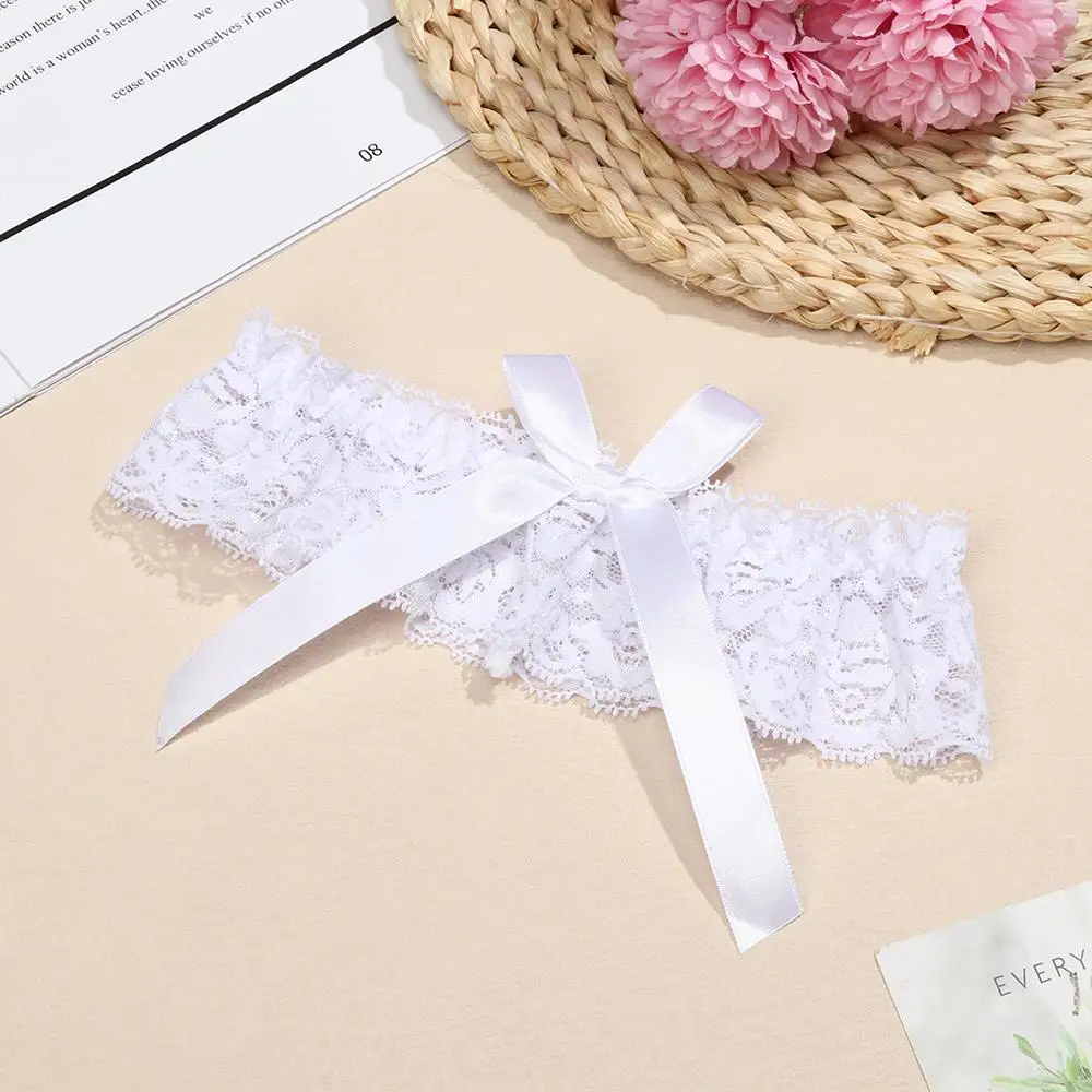 1 قطعة اكسسوارات الحفلات Bowknot الدانتيل العروس مثير موضة الفخذ الدائري الساق الدائري الرباط الزفاف الساق الرباط #3