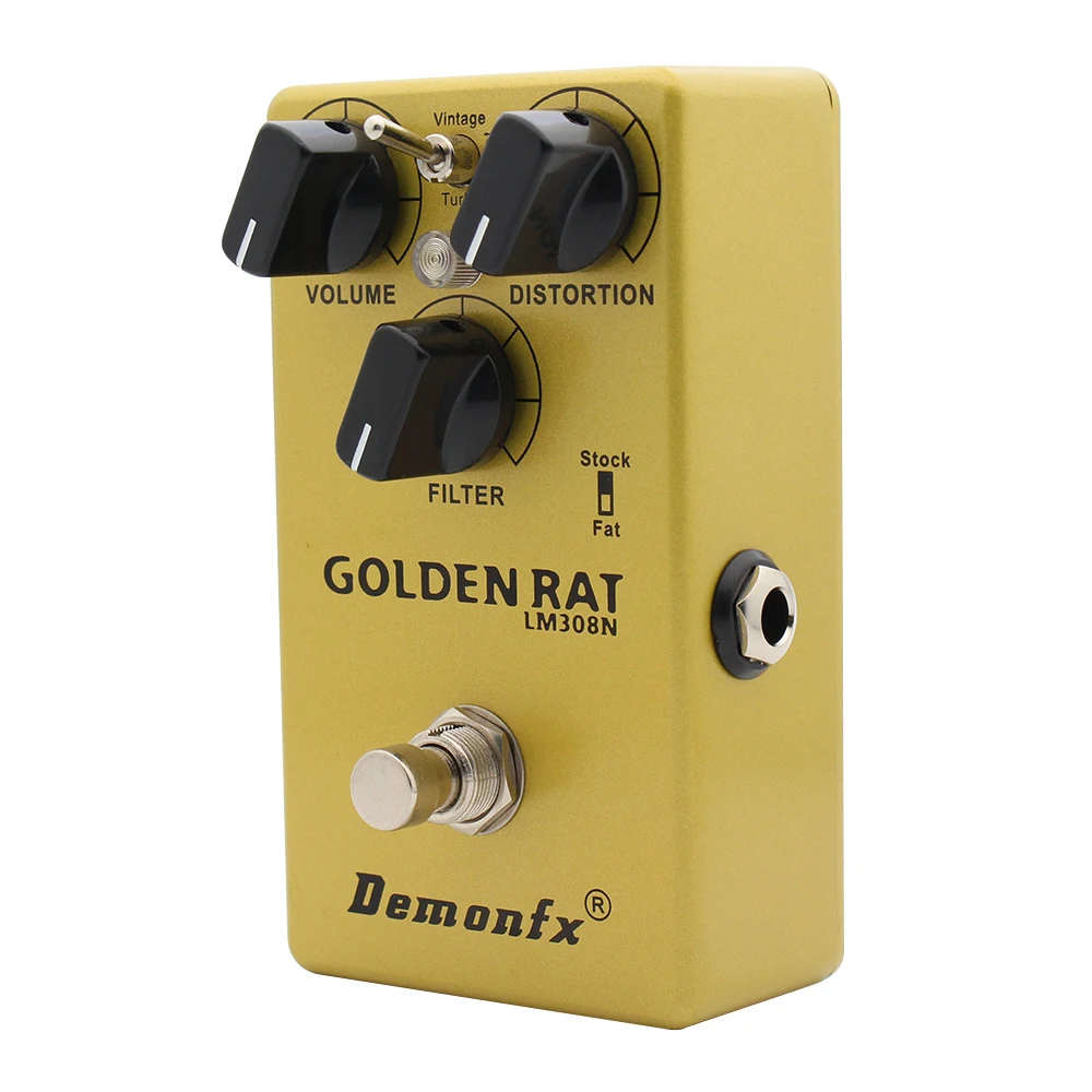 NEW High quality Demonfx GOLDEN RAT  Guitar Effect Pedal Fuzz Distortion Booster With True Bypass