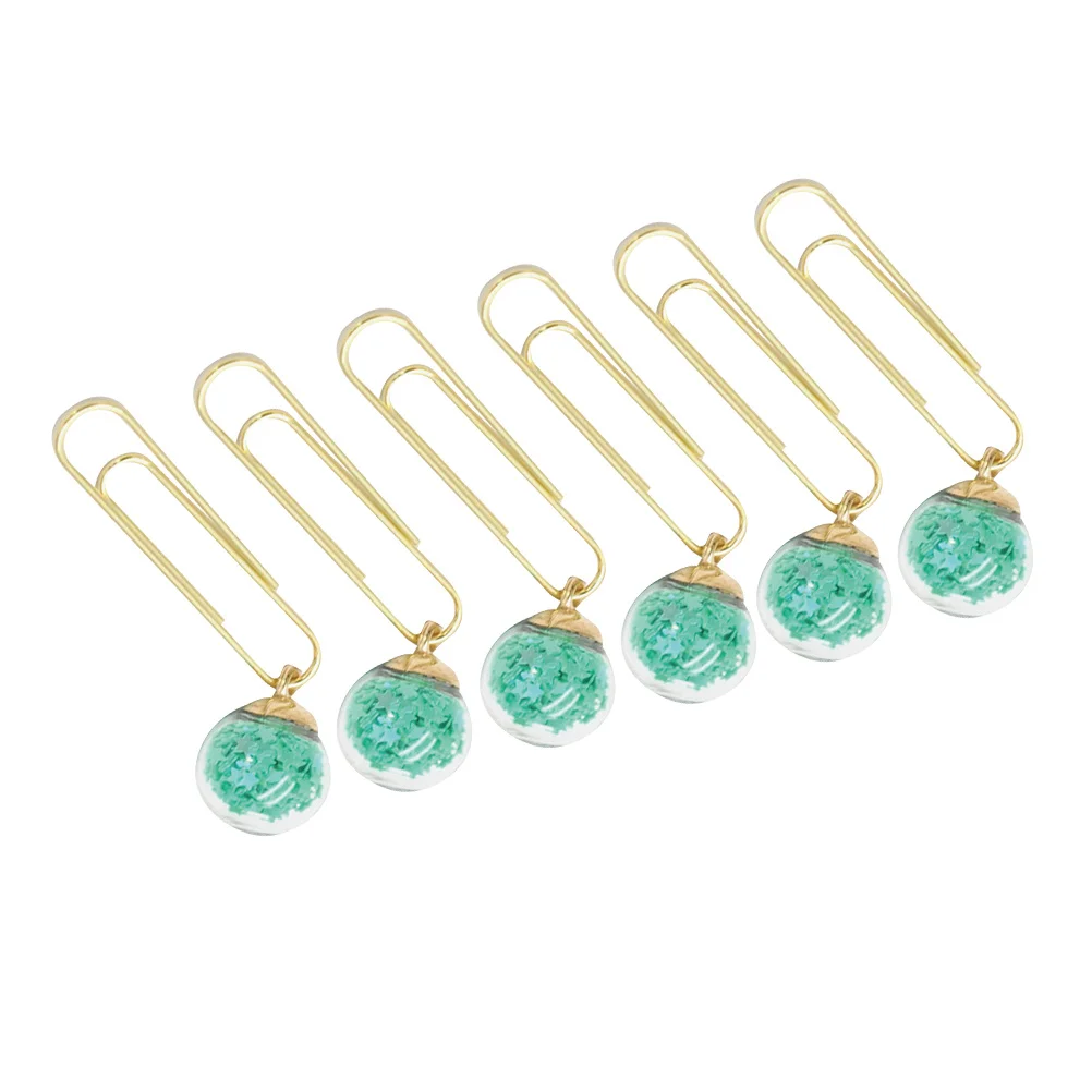 6 قطعة المشابك الورق الجميلة رائعتين كتاب بمناسبة دبابيس الورق المواد عالية الجودة غرامة براعة كبيرة للكتب أجهزة الكمبيوتر المحمولة #1