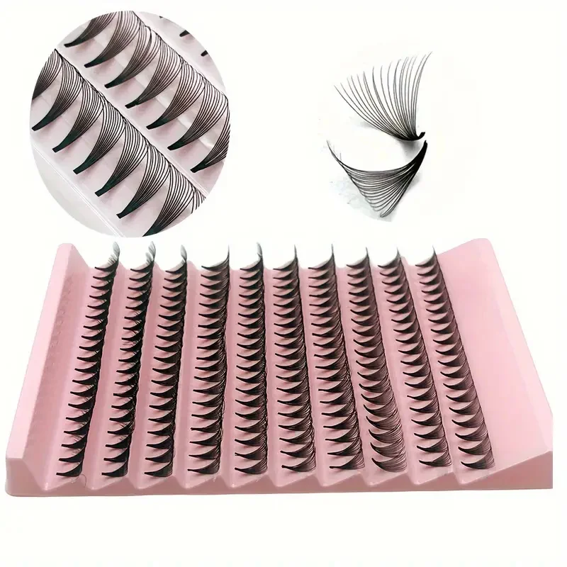 200Pcs Premade Fans Eyelash Extensions, C/D Curling, 9-16mm Lengths for Dramatic Volume & Charming Eye Makeup, Low Allergenic