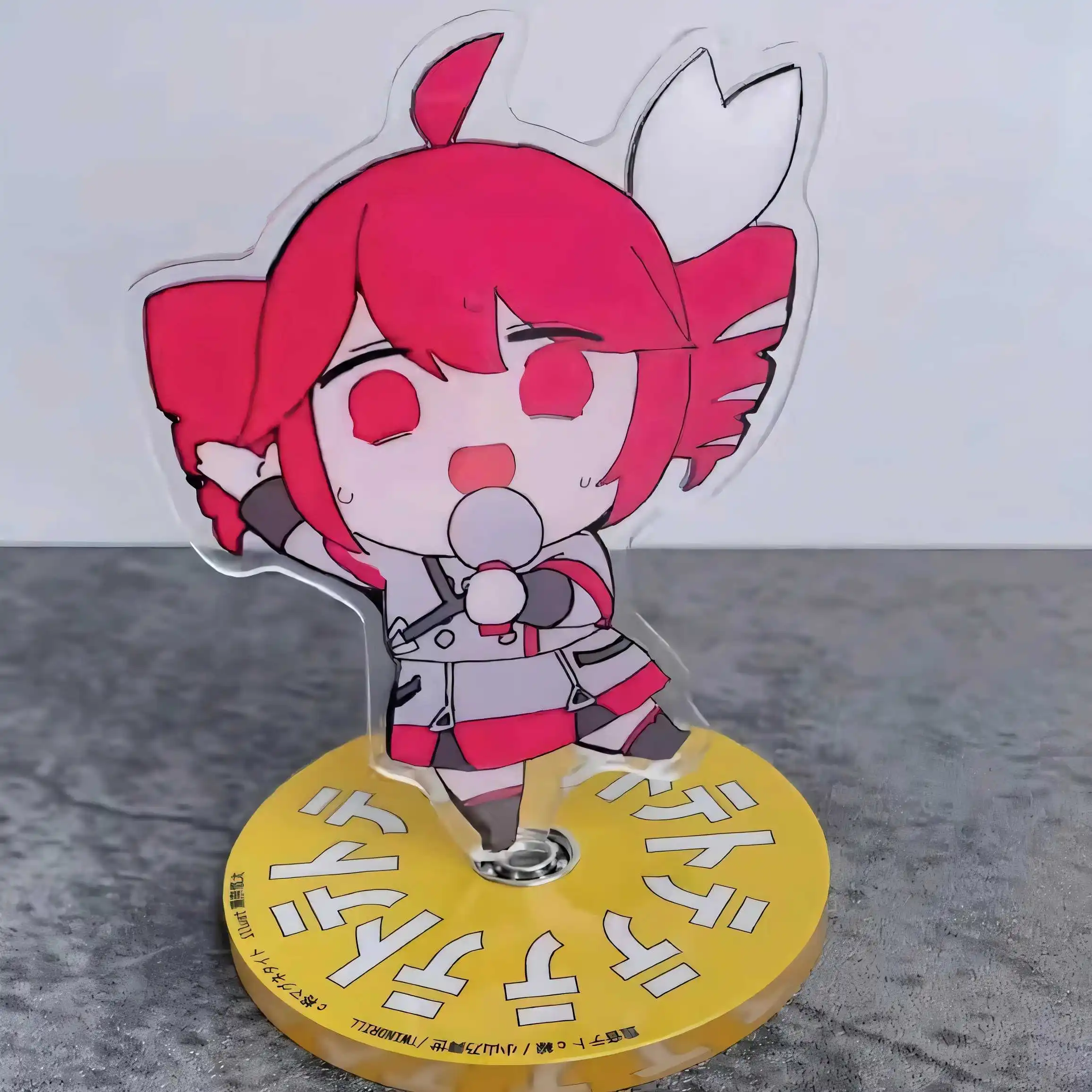 

Teto Anime Figures Stand Model Plate Hatsune Miku Plate Desk Decor Standing Desktop Decoration Kids Friends Gift Cosplay