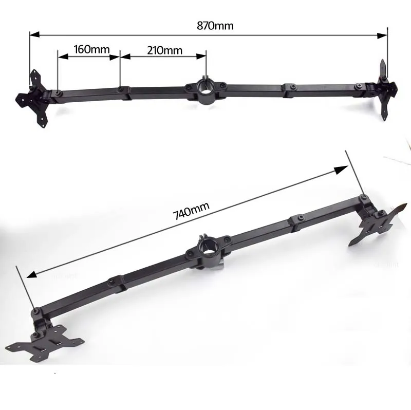 MS02 10 "-27" شاشة مزدوجة حامل سطح المكتب الذراع الطويلة تمديد 360 درجة تدوير الميل المشبك قاعدة الكمبيوتر جبل 9.9kgs حامل الكمبيوتر