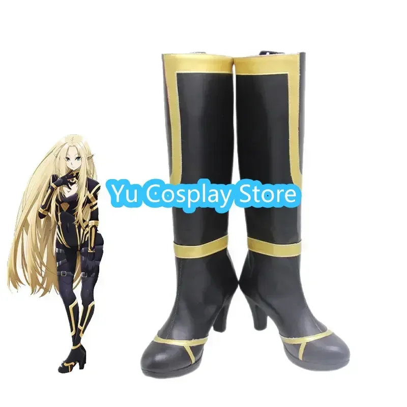 Anime The Eminence Shadow Alpha Cosplay Shoes PU Leather Shoes Halloween Carnival Boots Cosplay Prop Custom Made