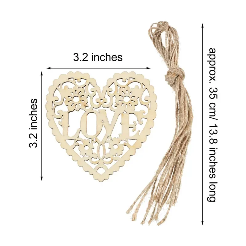 10pcs Wooden Hearts Unfinished - огляд і ціна Embellish Craft
