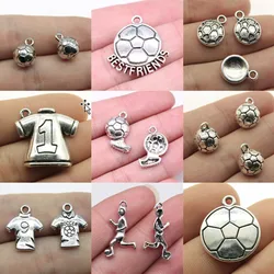 Jewelry Findings Components Best Friends Football Charms For Bracelets Charm Pendant