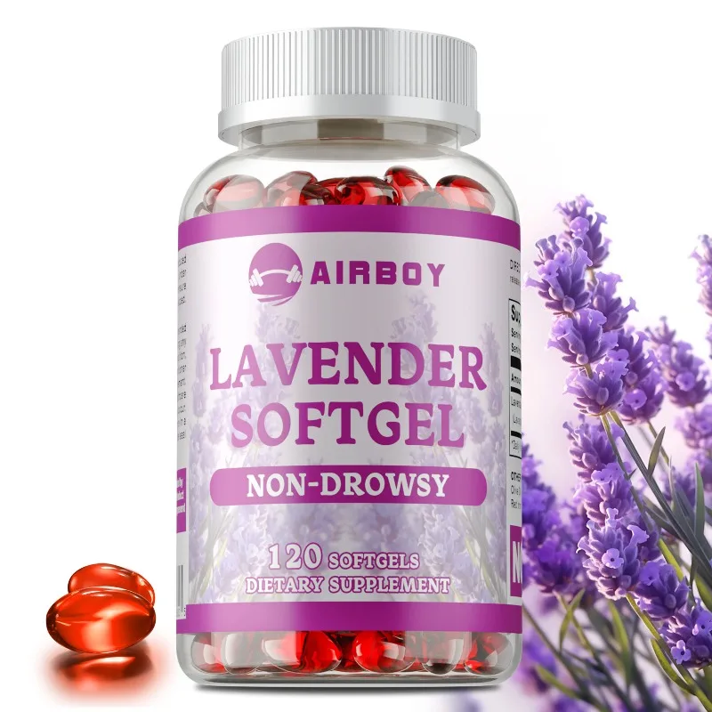 Lavender Supplement - Soothes Mood, Helps with Relaxation and Calming, Reduces Tension & Stress, Improves Sleep Quality, Non-GMO