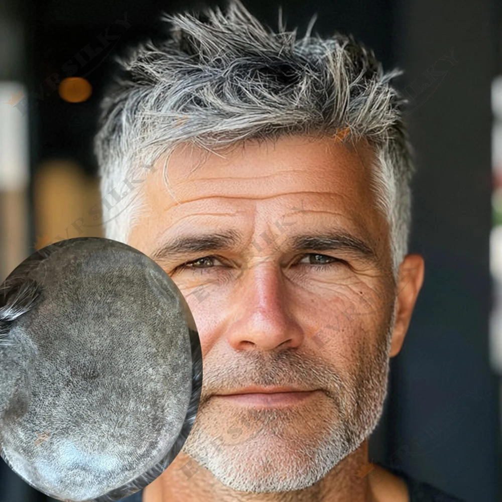 

Супер прочный 1b20 Серый Старый Мужской Парик Натуральная Линия Волос Черный Коричневый Блондин Дешевые Высочайшее Качество 100% Человеческие Волосы Тонкая Кожа Мужской Парик