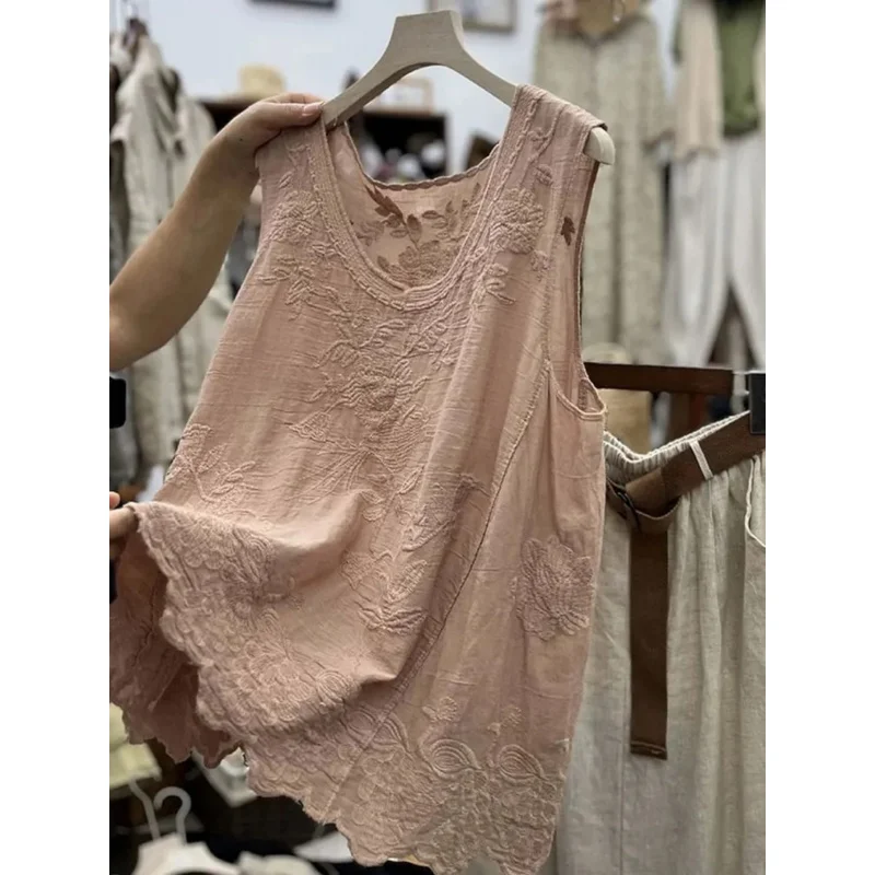 

Women's Vintage Lace Sleeveless and Vest Top