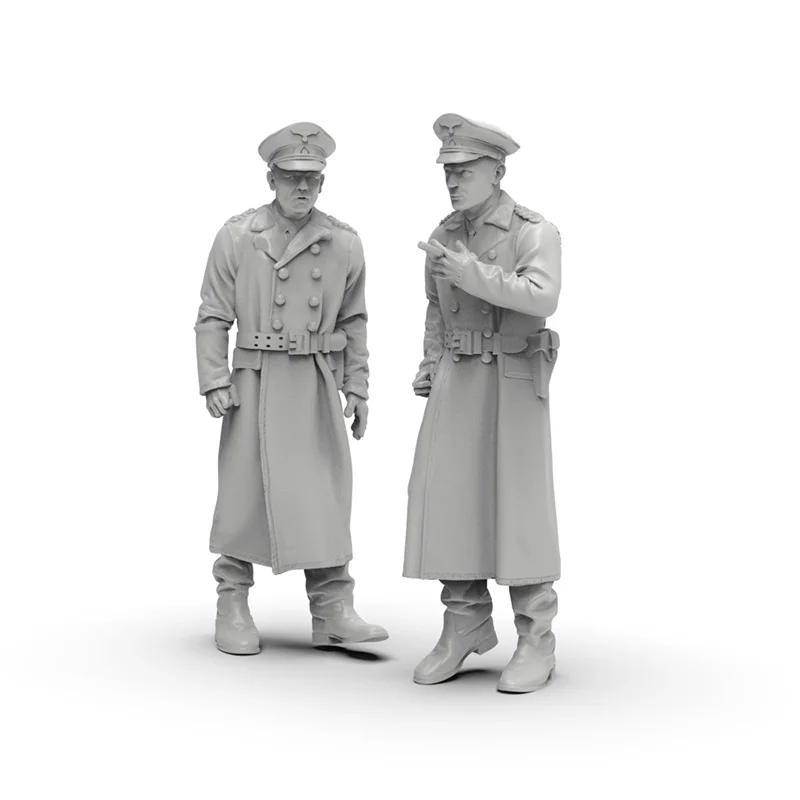Figura en miniatura de resina de oficial alemán de la Segunda Guerra Mundial, escala 1/64, modelo blanco, modelo impreso en 3d, juguete sin montar y sin pintar