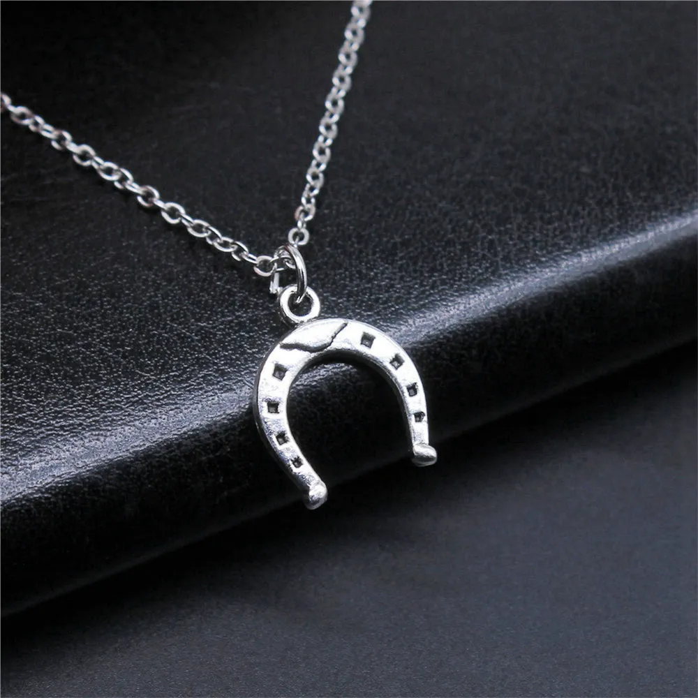 1pcs Horseshoe Necklace For Girls Pendant Jewelry New In Chain Length 40+5cm