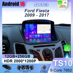 Android 16 Carplay Auto For Ford Fiesta 2009 - 2017 Car Radio Navigation GPS Multimedia Video Player Stereo 360 Camera Head Unit