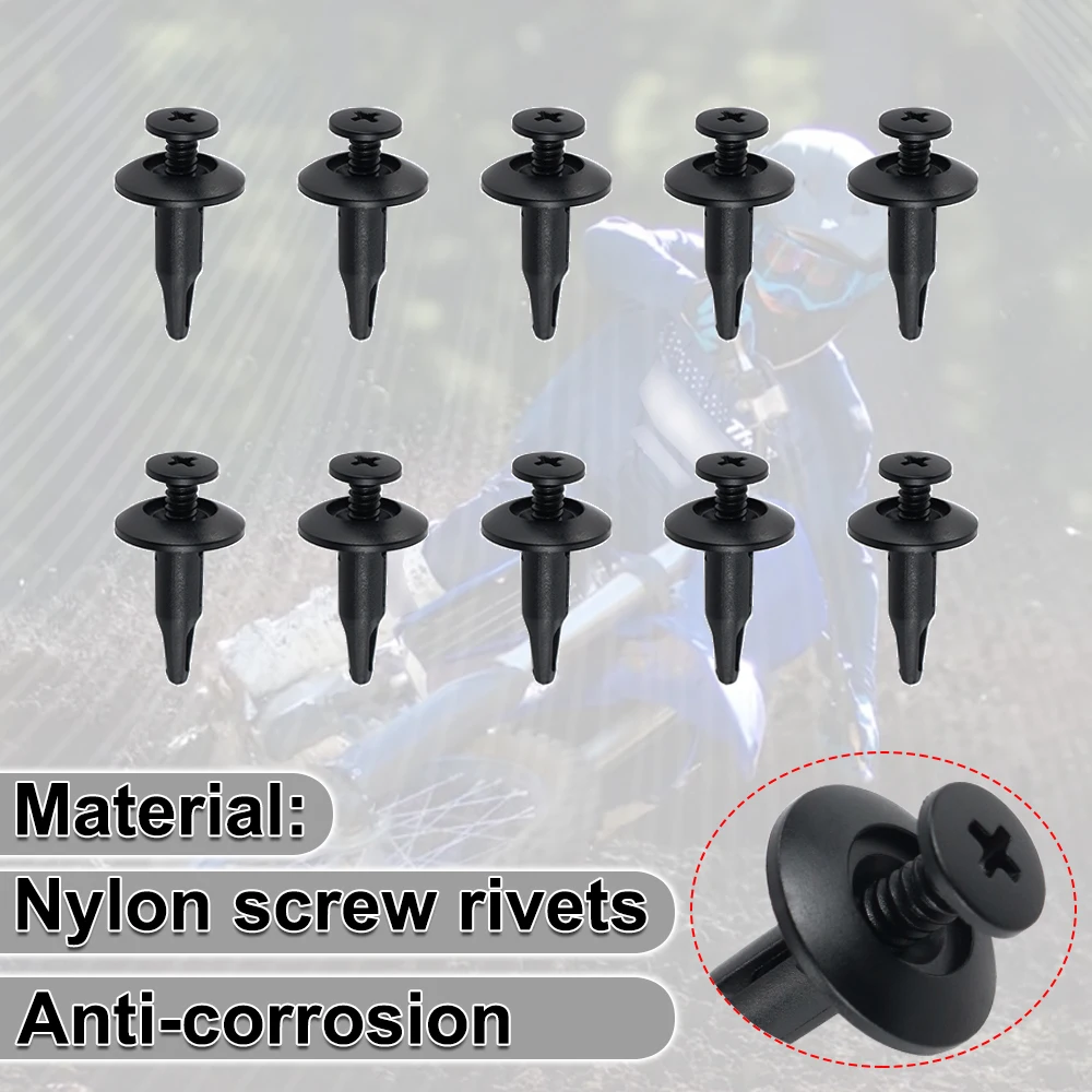 ATV UTV Motorcycle Plastic Fender Rivets Clips M6 Screw For Yamaha BIG BEAR GRIZZLY KODIAK Viking VIEPS WOLVERINE RAPTOR RHINO