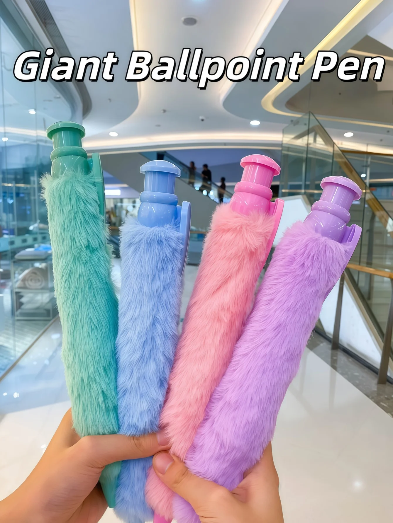 

Очень большие плюшевые шариковые ручки диаметром 28 см, выдвижные шариковые ручки, креативные и забавные канцелярские товары, отличные праздничные подарки.