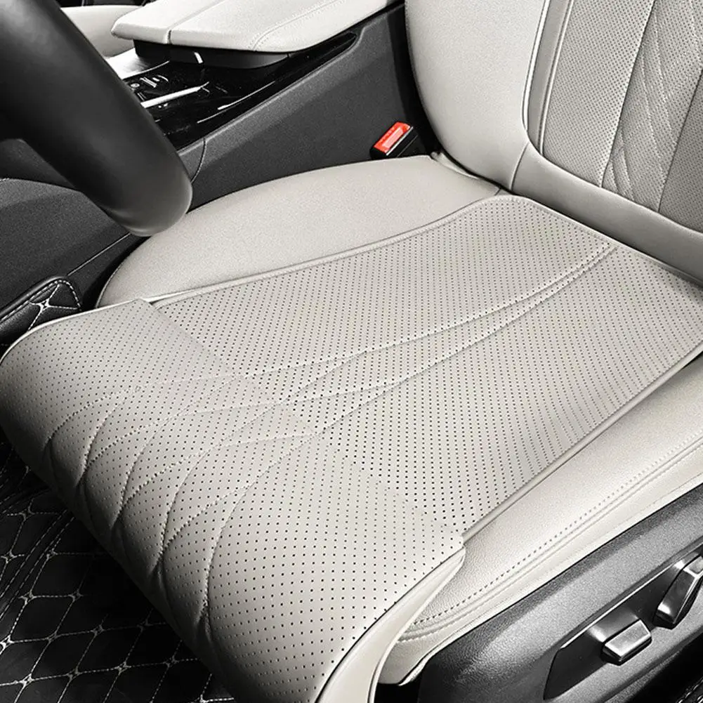 مقعد السيارة الساق دعم تمديد الجلد المدبوغ العالمي السيارات مقعد موسع الساق وسادة للسائق رغوة الذاكرة مقعد الحشو حصيرة غطاء A3T5 #1