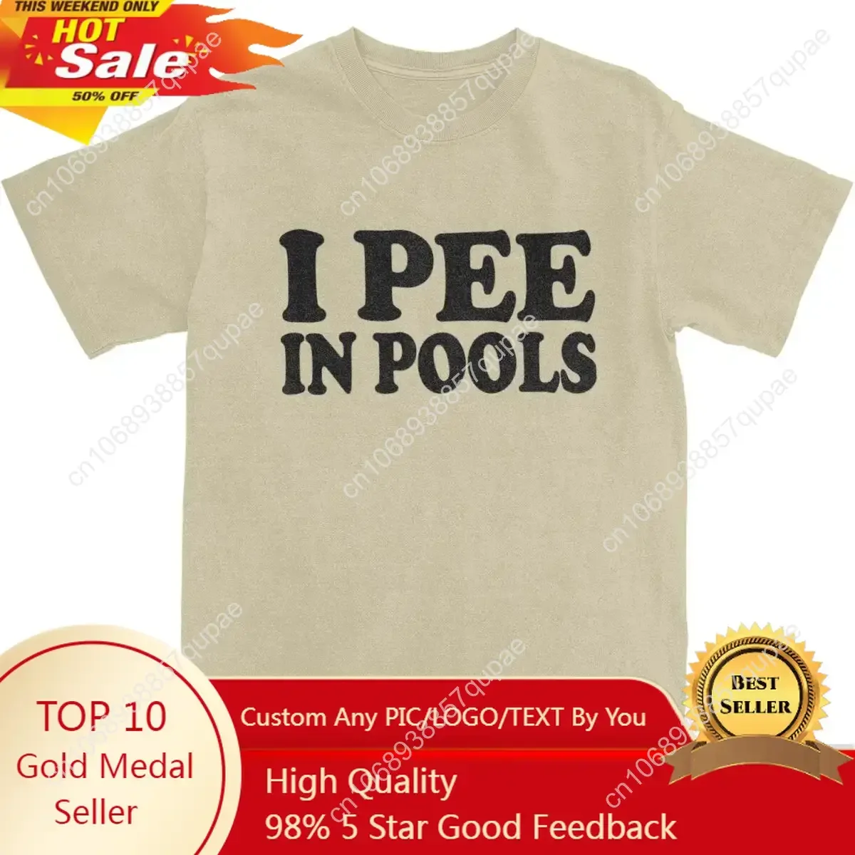 

Men Women I Pee In Pools Funny Summer T Shirt Merchandise Retro Movie Cotton Tops T-shirt Fun Tees All Seasons