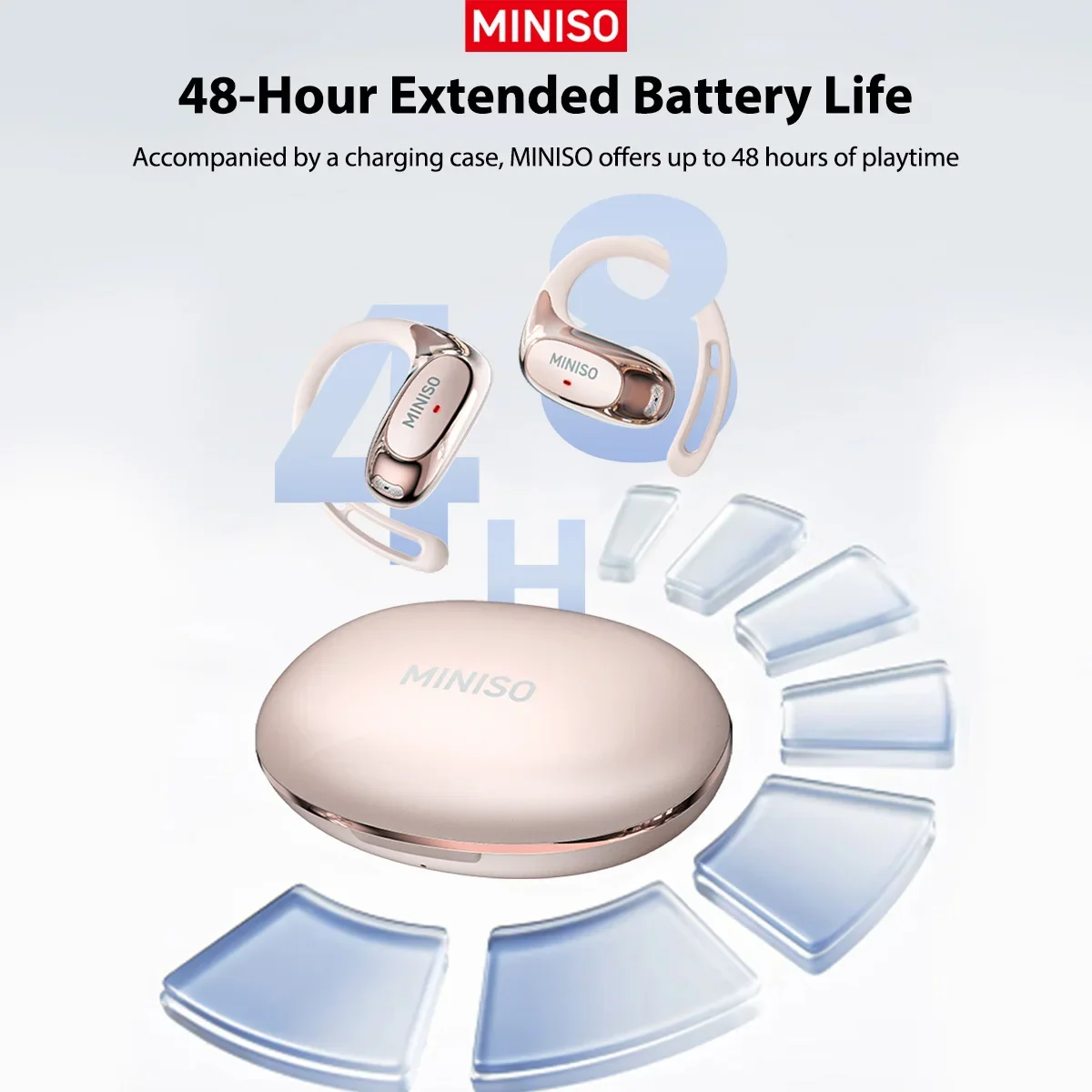 MINISO MS202 Bluetooth V6.0 Headphones OWS Wireless Headphones Music Stere AI Translation Earphones Low Latency Long-Life