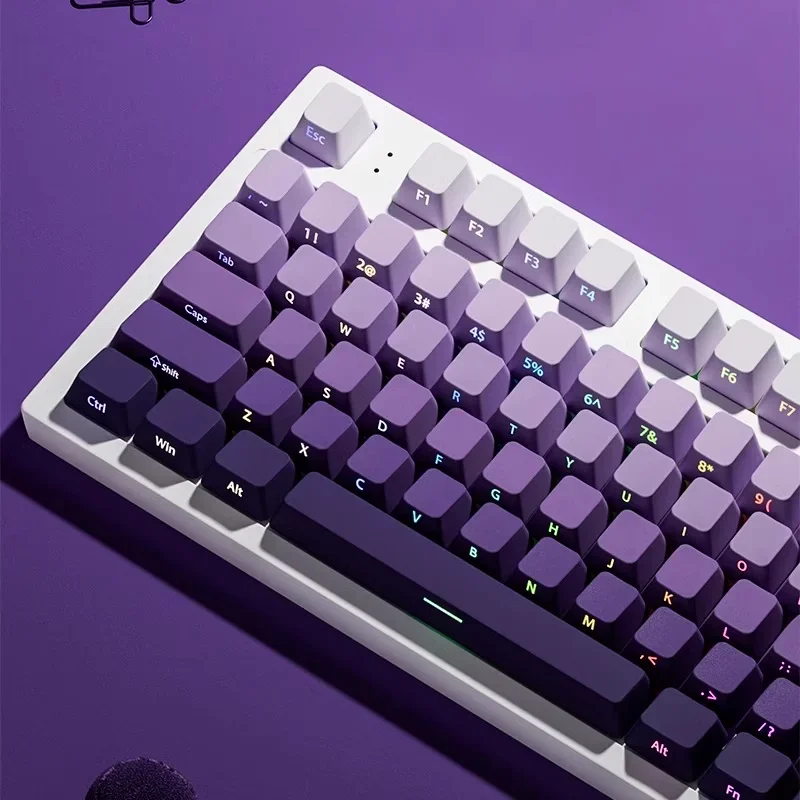 Gradient Keycaps 134 Keys OEM Profile PBT Double Shot Keycap For MX Switch Gaming Mechanical Keyboard Side Printed RGB Key Caps