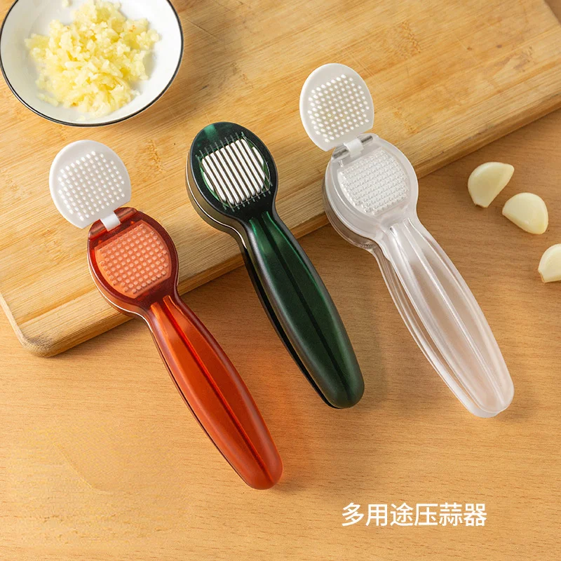 Kitchen Manual Garlic Press Plastic Garlic Press 2 In 1 Multifunctional Garlic Ginger Juicer Masher Garlic Cutter Cooking Tools