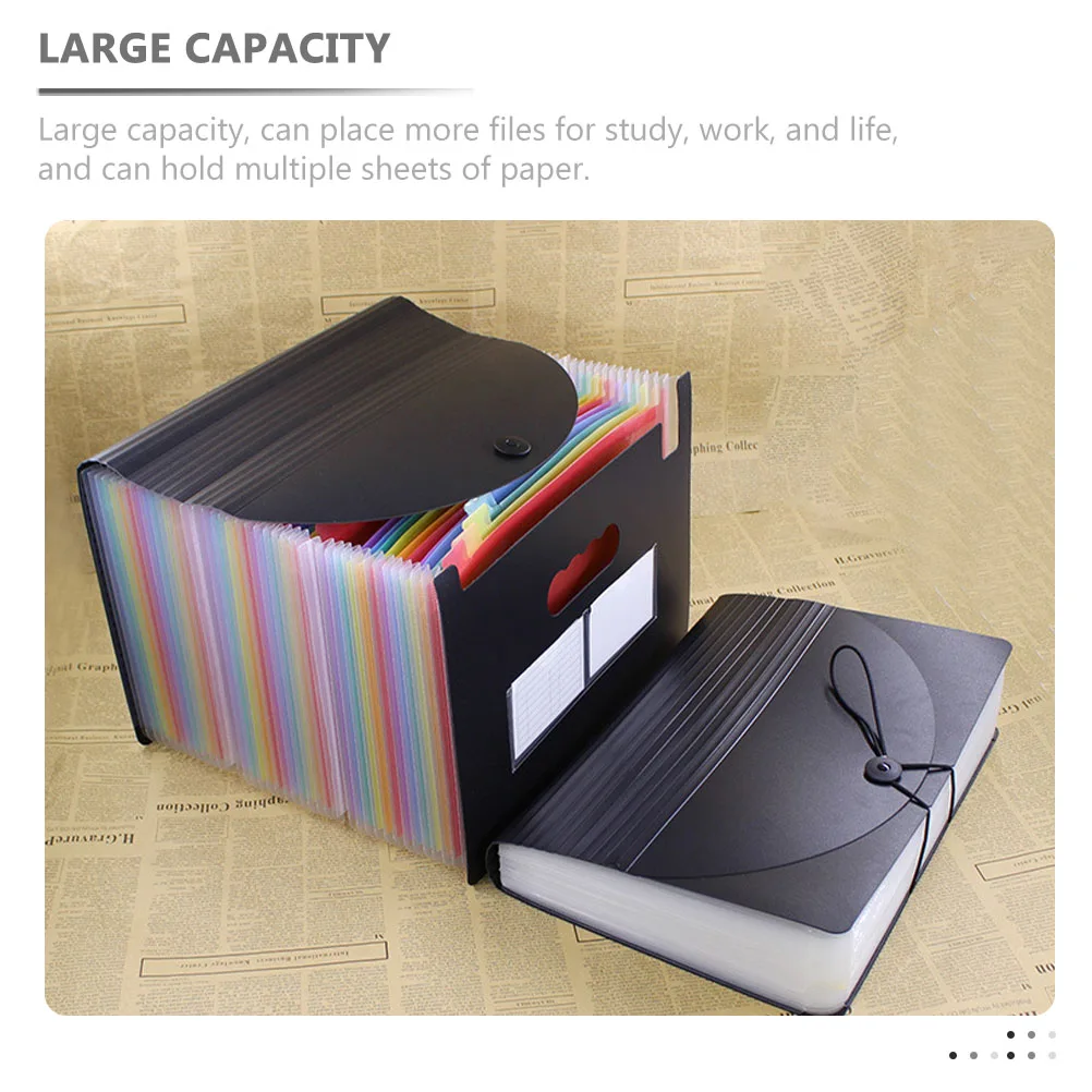 

Rainbow Organizer Large Capacity Plastic Document Storage Accordion Folder Organizer File Folder Office Supplies