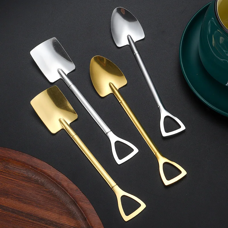 LMM stainless steel spade spoon creative retro watermelon dessert ice cream spoon