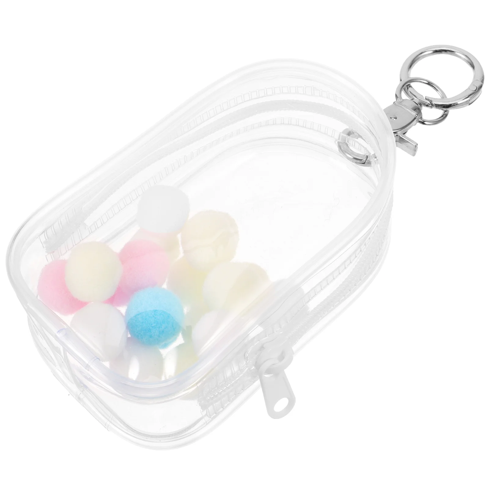 Outing Bag Reborn Baby Dolls Clear Figure Display Key Chain Mini Transparent Pvc Container Hanging Storage Shopping