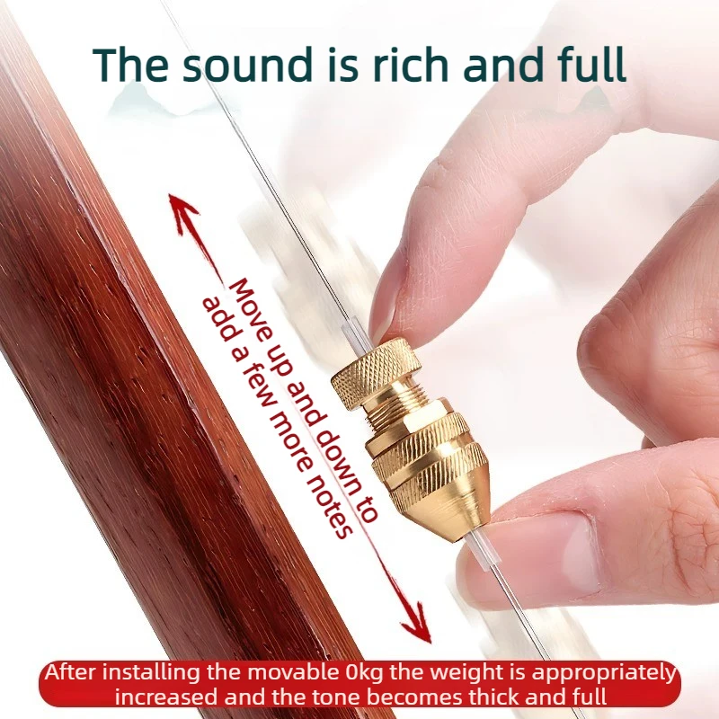 Movable Erhu String Tuner Adjustable Urheen Brass Tuner Replacement Erhu Tuners Qianjin Portable Stringed Instrument Accessories