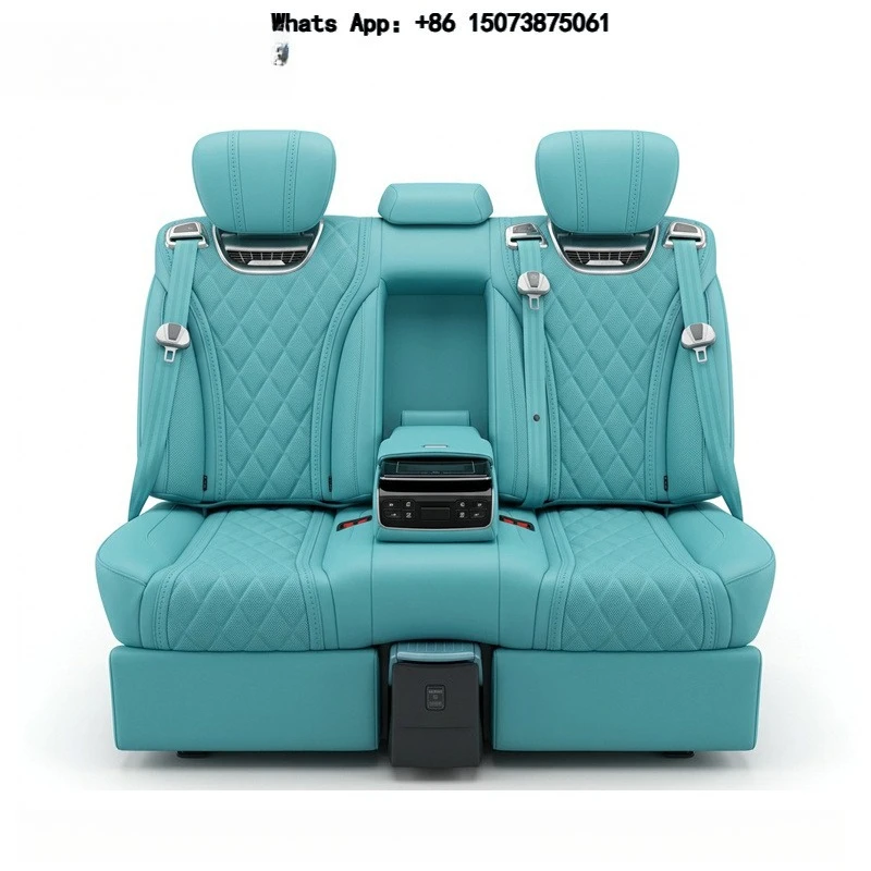 Vip Luxury Tiffany Blue Auto Car Seat Sofabed Electric Table Leather Material for V CLASS Vito W447 Hiace Interior Kit