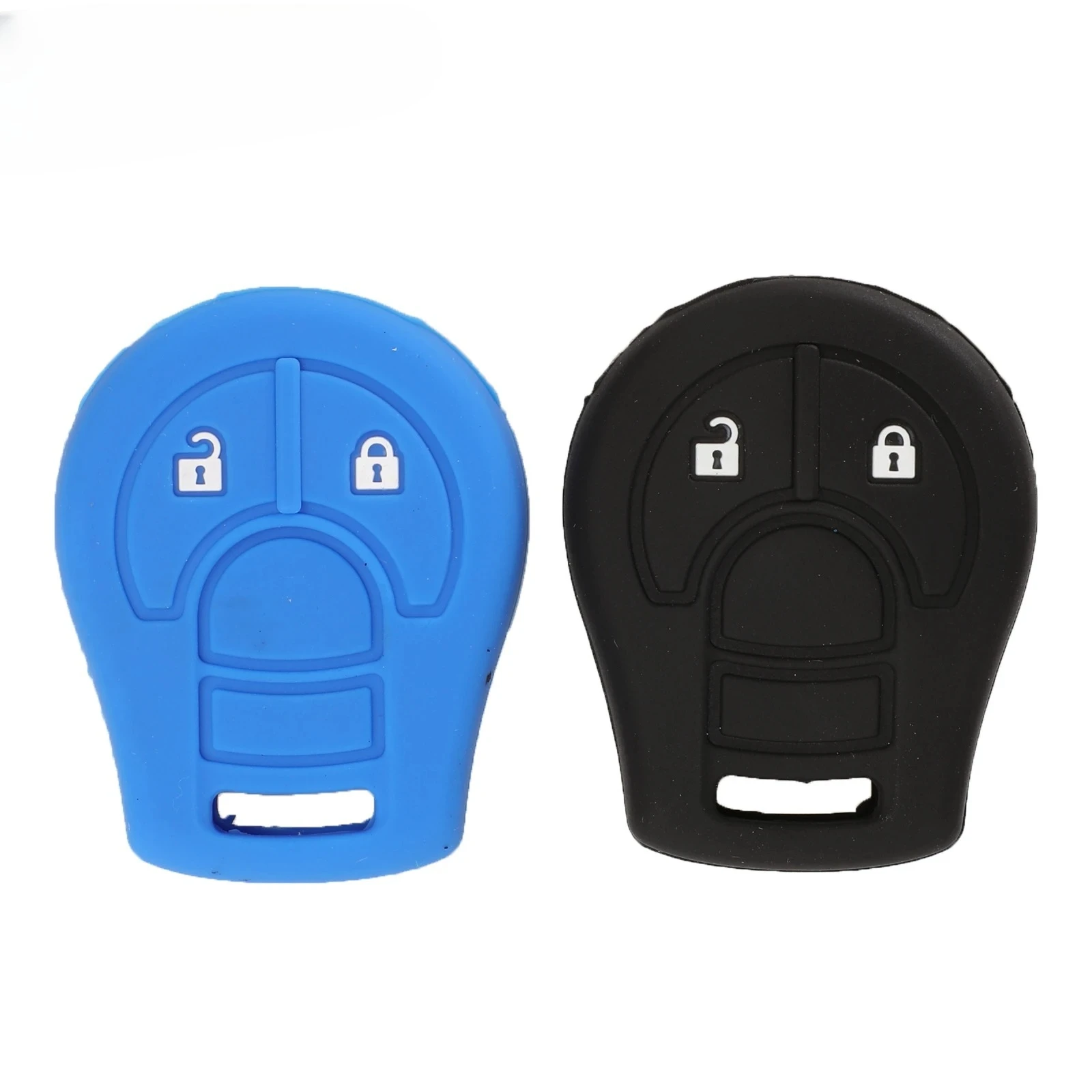 Silicone Soft Rubber Car Key Fob Case For Nissan Juke Micra Qashqai March Tiida 2/3/4 Button Car Key Cover Holder