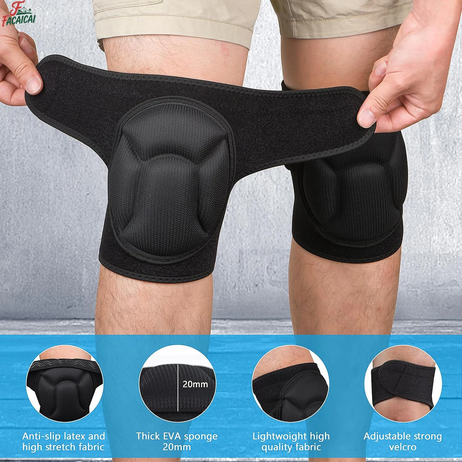 

Knee Pads for Gardening,Anti-Slip Collision Avoidance Kneepads with Thick EVA Foam,for House Cleaning,Construction Work