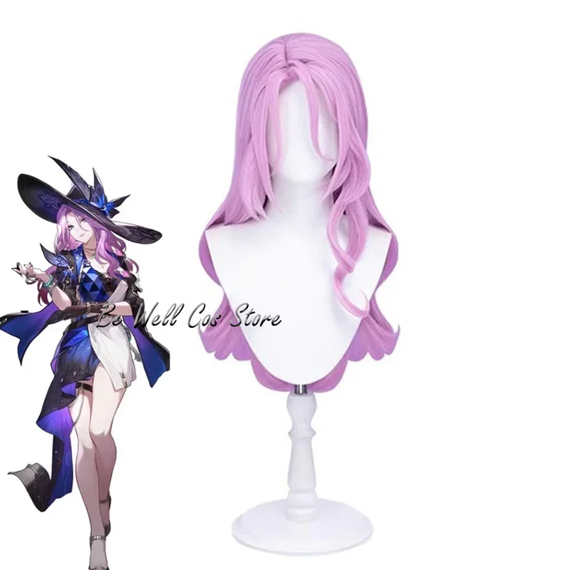 Honkai Star Rail Jade Spiel Cosplay Hat Wig Pink Long Heat Resistant Synthetic Hair Women Halloween Party Role Play  Cos Prop